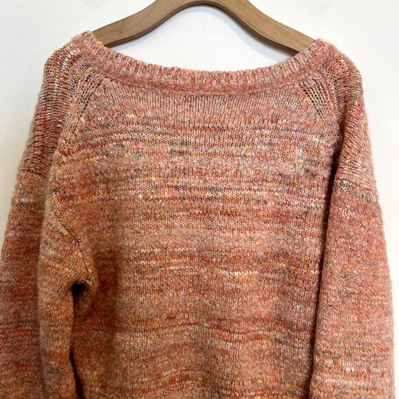 J.crew Long Sleeve Pullover Puff-sleeve V-neck Sweater Size Medium Wool Alpaca - Picture 15 of 16